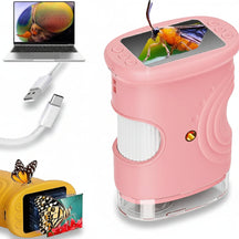 Microscópio Digital Portátil de Mão 1000x com Câmera LED para Aprendizado