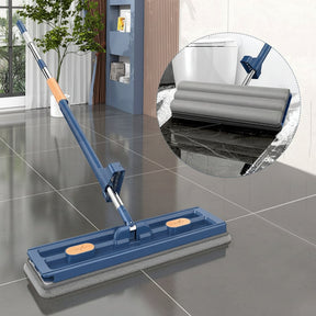 Mop Esfregão Flat de Microfibra com Spray e Cabo Longo para Limpeza
