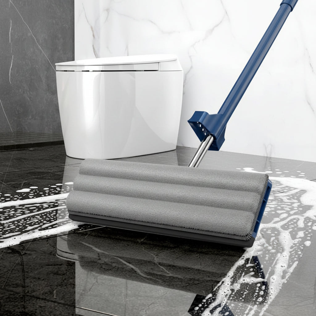 Mop Esfregão Flat de Microfibra com Spray e Cabo Longo para Limpeza
