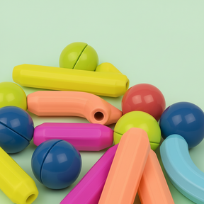 Conjunto de Blocos de Montar Magnéticos Brinquedo Educativo STEM
