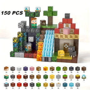 Conjunto de Cubos de Construção Criativos com Blocos Magnéticos para Crianças