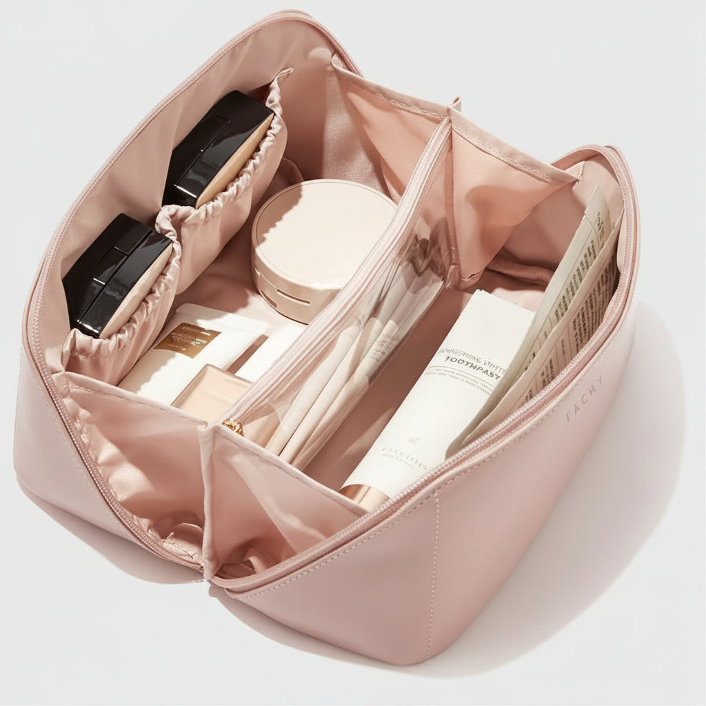 Necessaire de Viagem Bolsa de Cosméticos Organizador Grande Presente de Dia das Mães