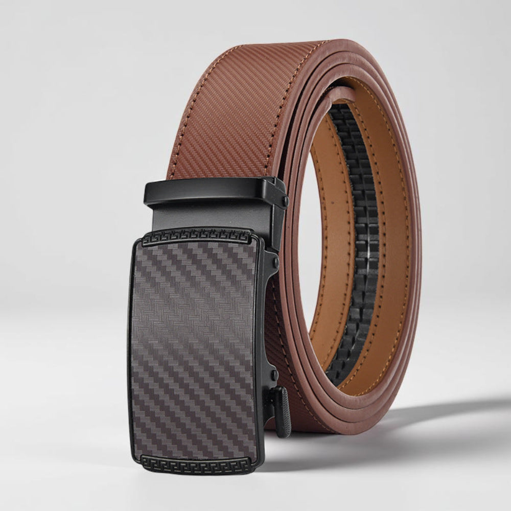 Cinto Masculino com Fivela de Ajuste Automático para Traje Casual ou Formal
