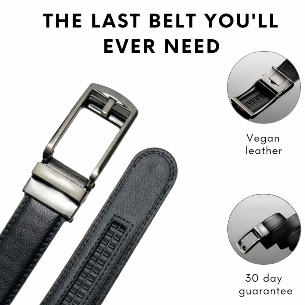 Cinto Masculino com Fivela de Ajuste Automático para Traje Casual ou Formal