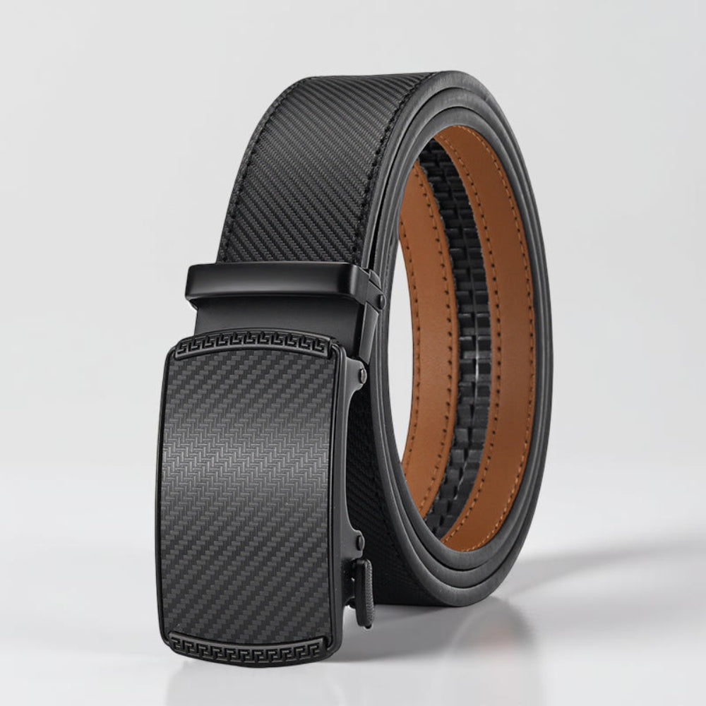 Cinto Masculino com Fivela de Ajuste Automático para Traje Casual ou Formal