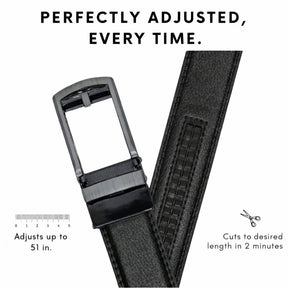 Cinto Masculino com Fivela de Ajuste Automático para Traje Casual ou Formal