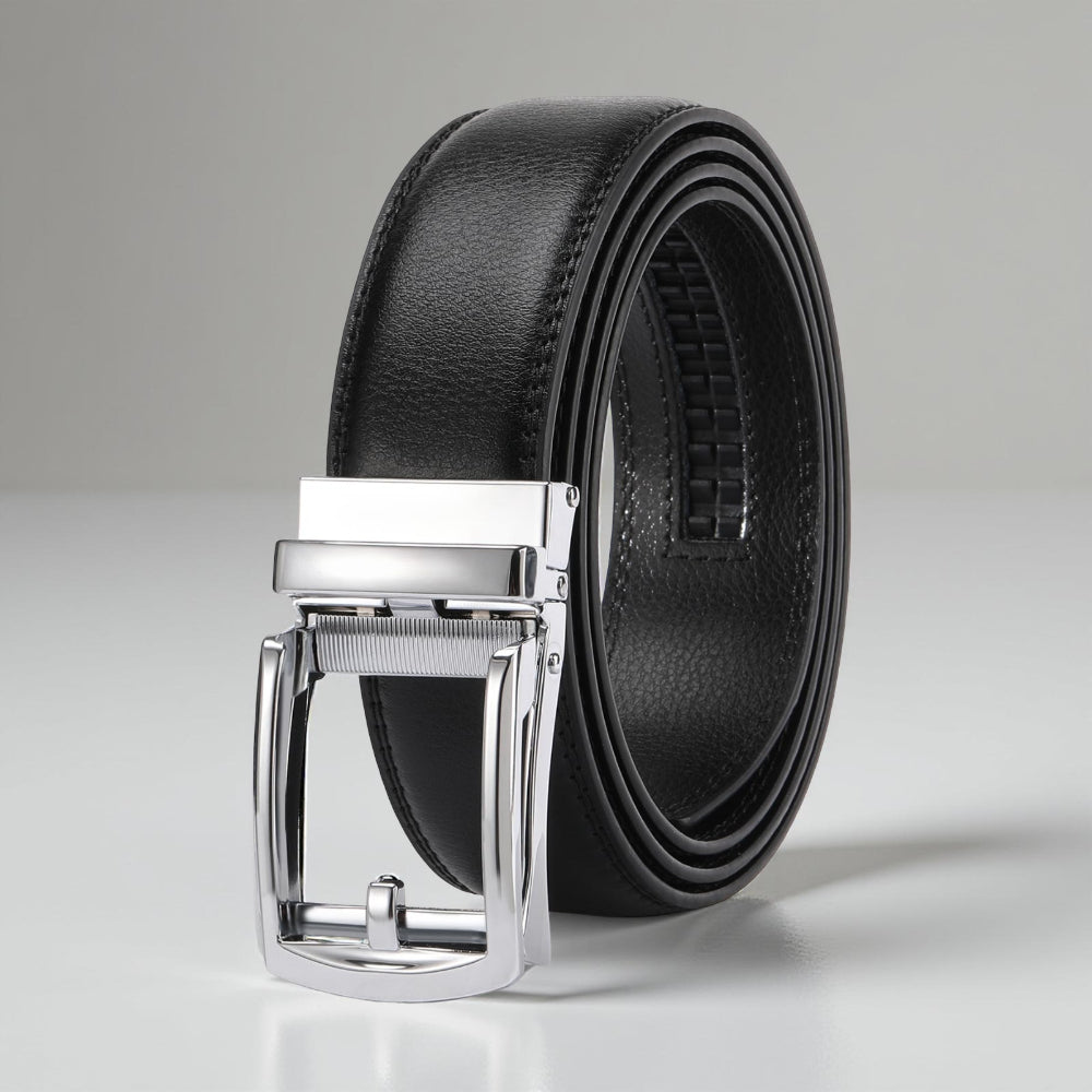 Cinto Masculino com Fivela de Ajuste Automático para Traje Casual ou Formal