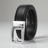 Cinto Masculino com Fivela de Ajuste Automático para Traje Casual ou Formal