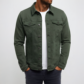 Jaqueta Masculina Casual com Botões Frontais Leve