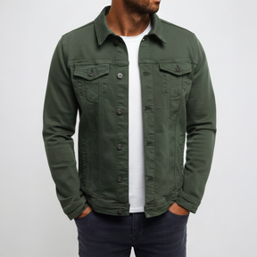 Jaqueta Masculina Casual com Botões Frontais Leve