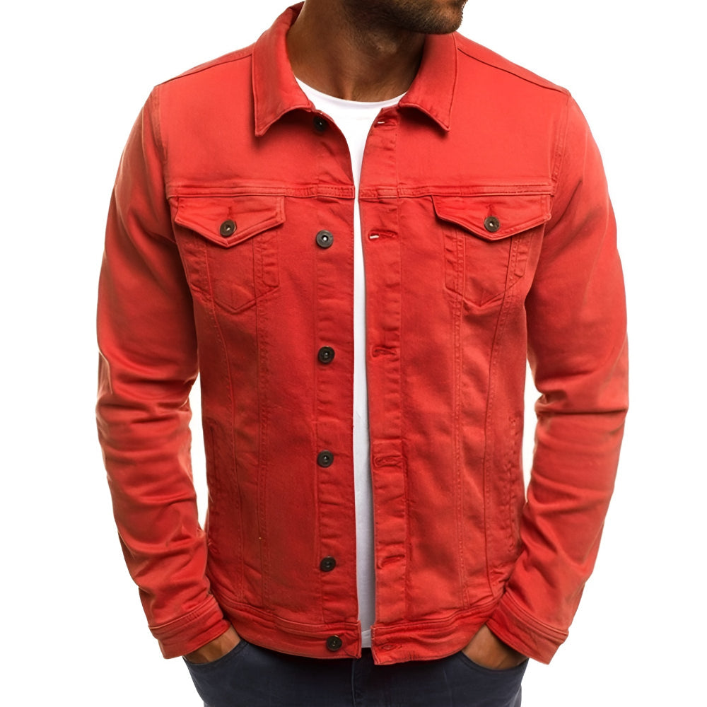 Jaqueta Masculina Casual com Botões Frontais Leve