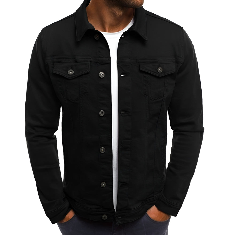 Jaqueta Masculina Casual com Botões Frontais Leve