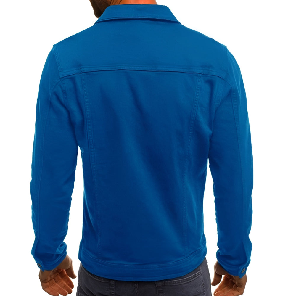 Jaqueta Masculina Casual com Botões Frontais Leve
