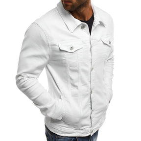 Jaqueta Masculina Casual com Botões Frontais Leve