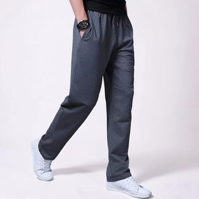 Calça de Moletom Masculina Wide Leg com Cordão Casual
