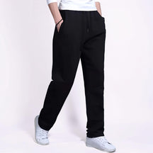 Calça de Moletom Masculina Wide Leg com Cordão Casual
