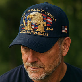 Men’s Veterans Baseball Cap Embroidered Eagle Hat