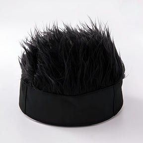 Boné com Peruca Masculina Acessório de Fantasia