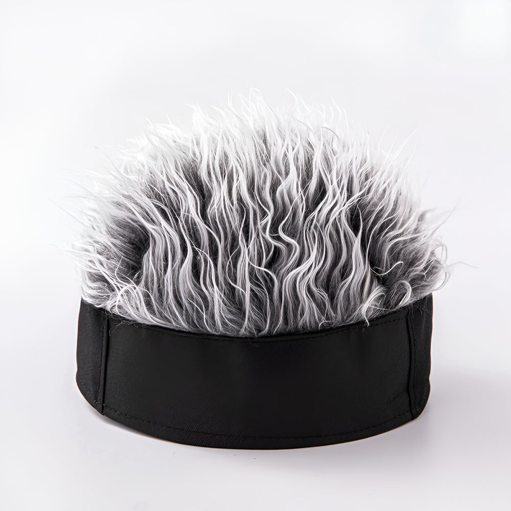 Boné com Peruca Masculina Acessório de Fantasia