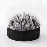 Boné com Peruca Masculina Acessório de Fantasia