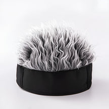 Boné com Peruca Masculina Acessório de Fantasia