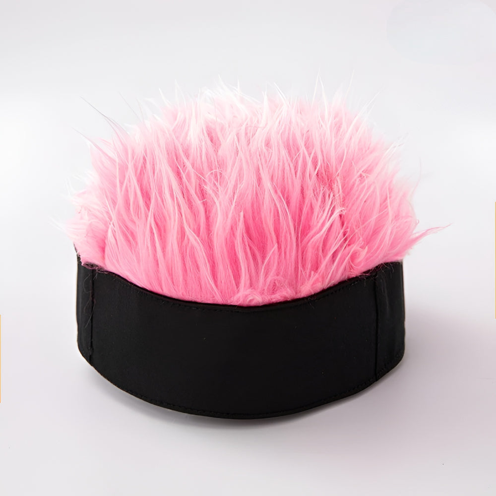 Boné com Peruca Masculina Acessório de Fantasia