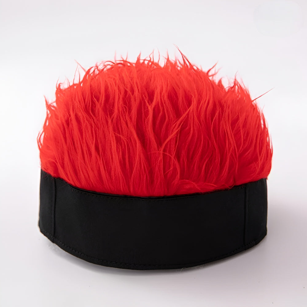 Boné com Peruca Masculina Acessório de Fantasia