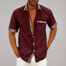Camisa Casual Masculina de Botão para Verão | Manga Curta