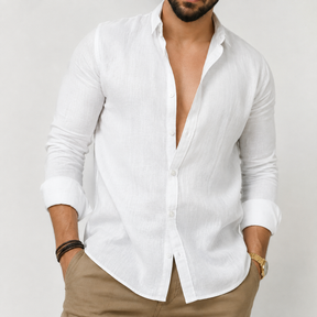 Camisa Masculina de Manga Longa Casual | Uso Diário