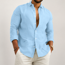 Camisa Masculina de Manga Longa Casual | Uso Diário