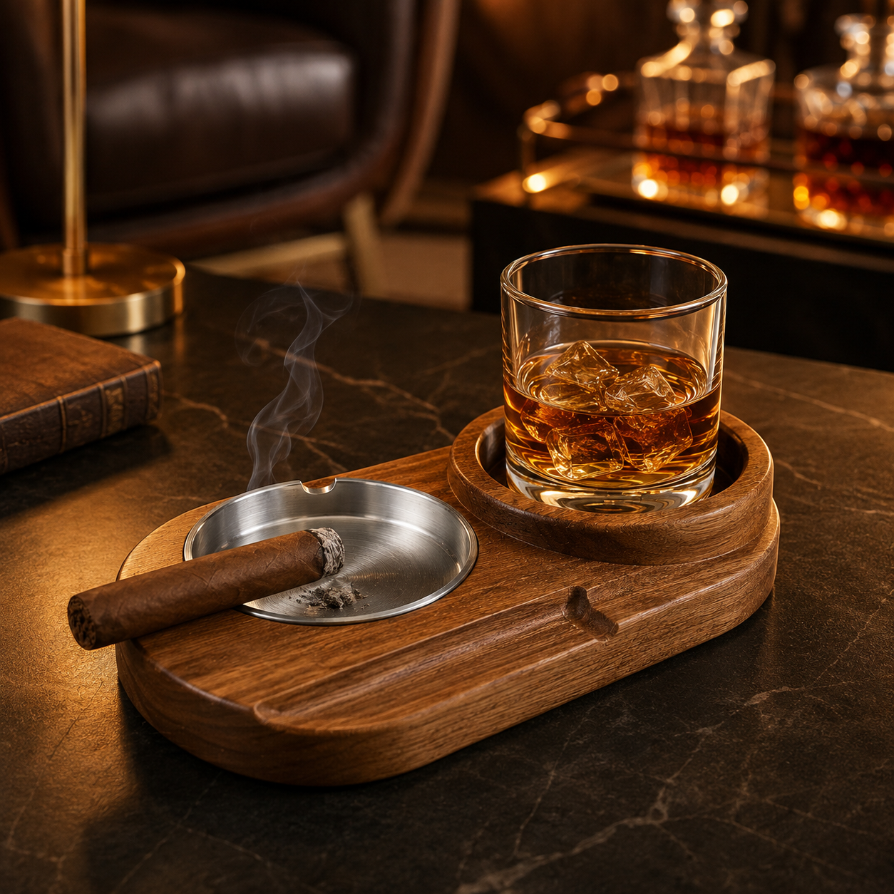 Cinzeiro com Inserção de Metal, Design Removível, para Cigarros em Casa