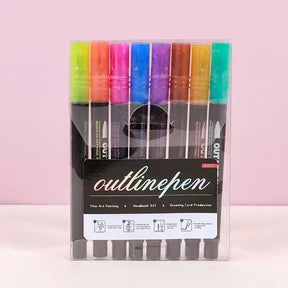 Metallic Marker Set – Works on Any Surface, 12 Colors & Permanent Ink