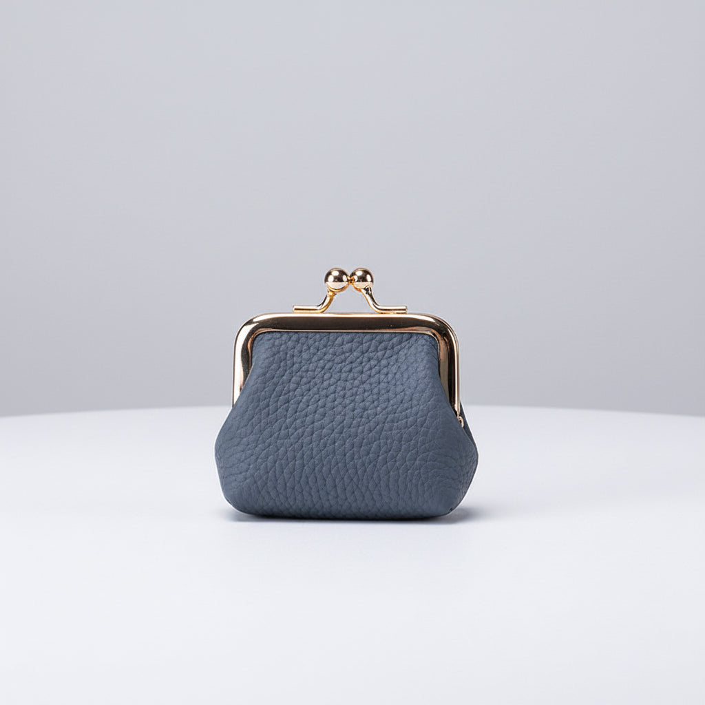 Mini Porta-Joias Organizador em Couro Legítimo com Fecho Dourado para Viagem