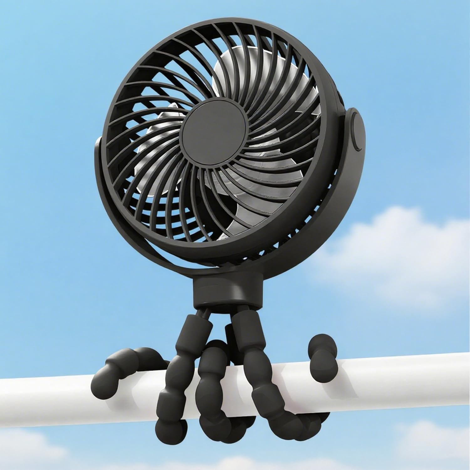 Ventilador Portátil de Clip a Bateria para Carrinho de Bebê