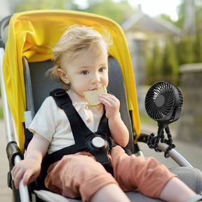 Ventilador Portátil de Clip a Bateria para Carrinho de Bebê