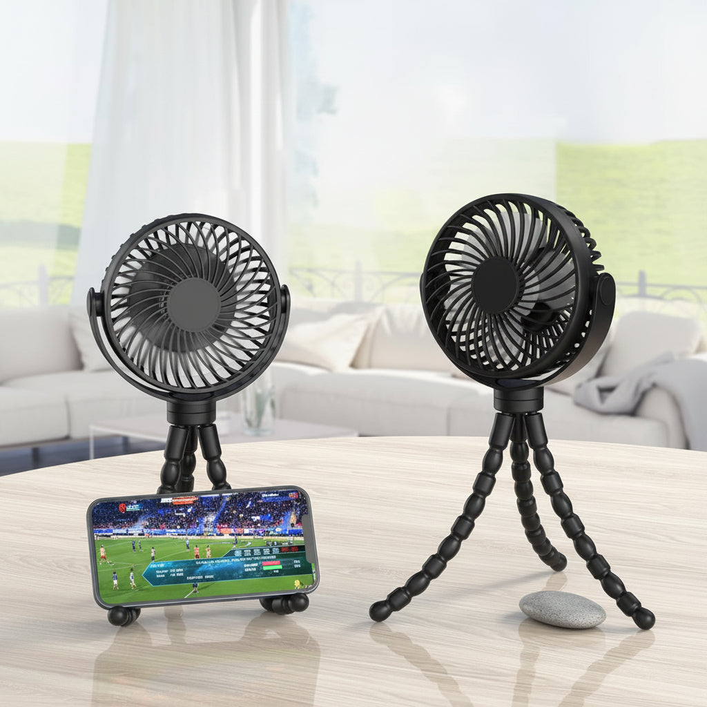 Ventilador Portátil de Clip a Bateria para Carrinho de Bebê