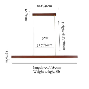 Linear Wood LED Pendant Light – pendant light image 14