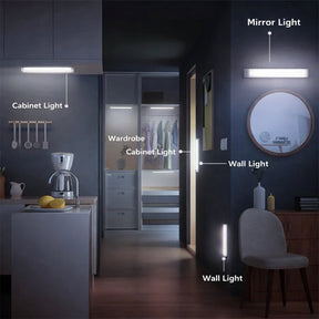Luminária de Parede Noturna Recarregável com Sensor de Movimento