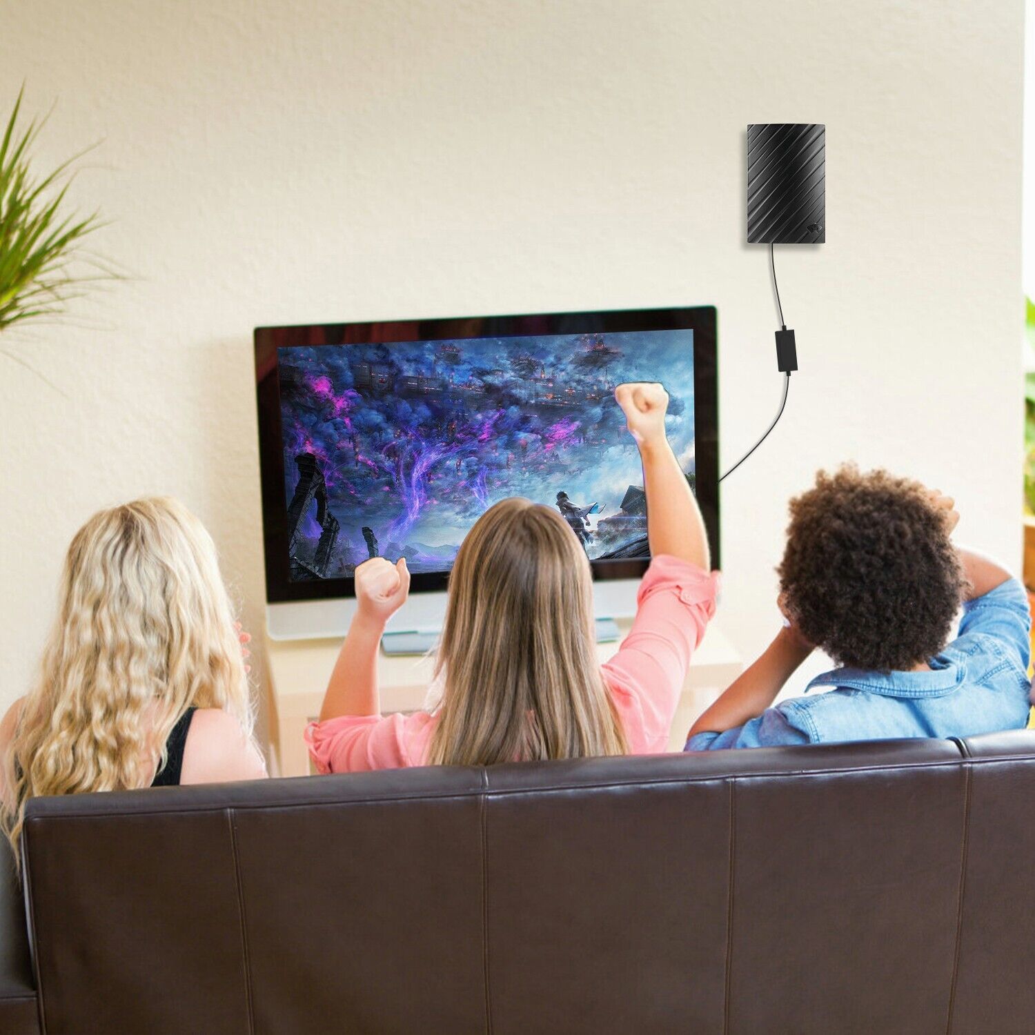 Antena Digital HDTV 4K Interna de Longo Alcance 600