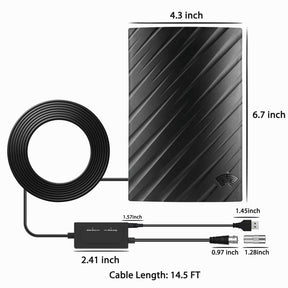 Antena Digital HDTV 4K Interna de Longo Alcance 600