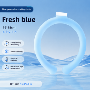 Wearable Neck Cooling Ring - Personal Cooling Device for Summer Heat Relief