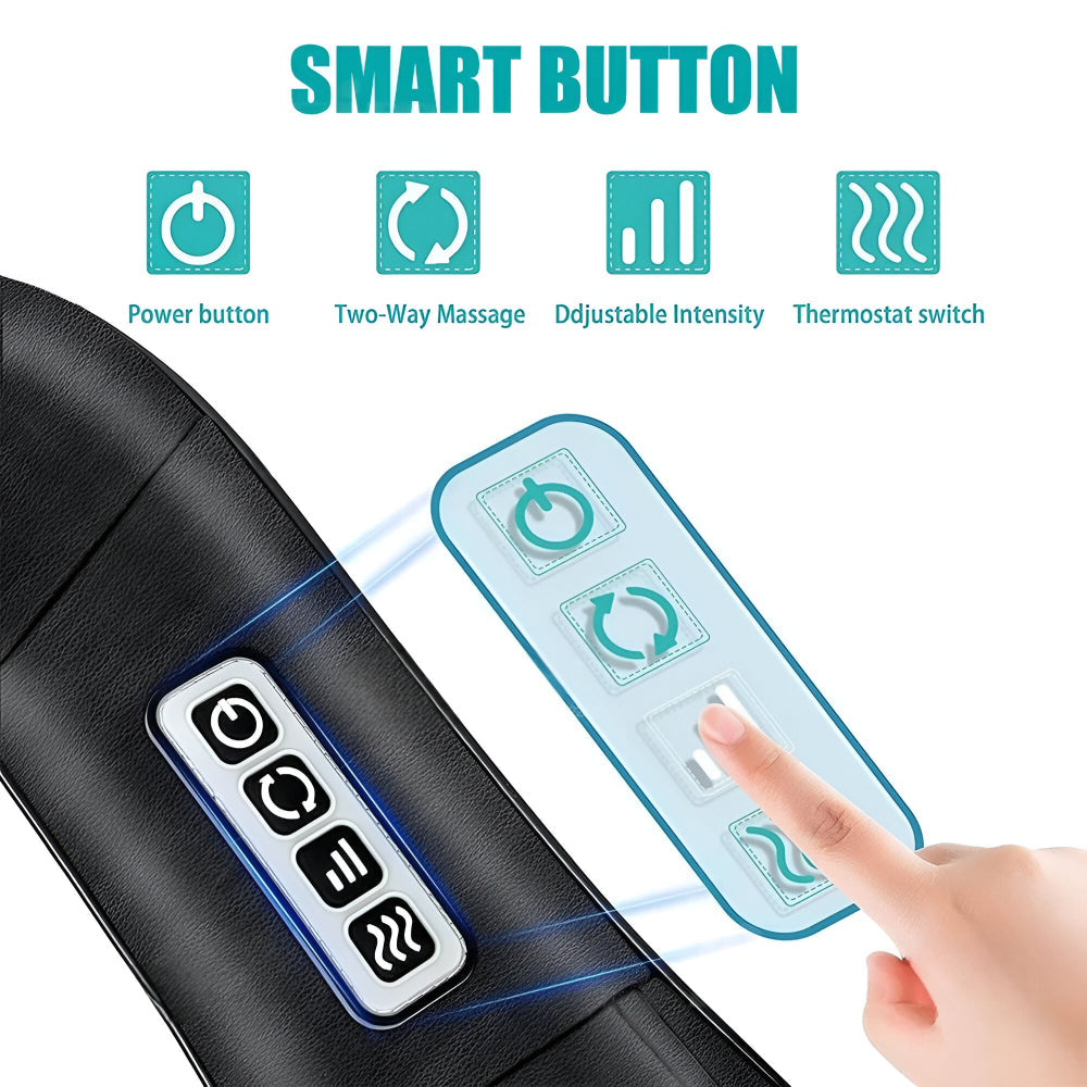 Massageador de Pescoço Shiatsu Elétrico para Uso Doméstico e Veicular