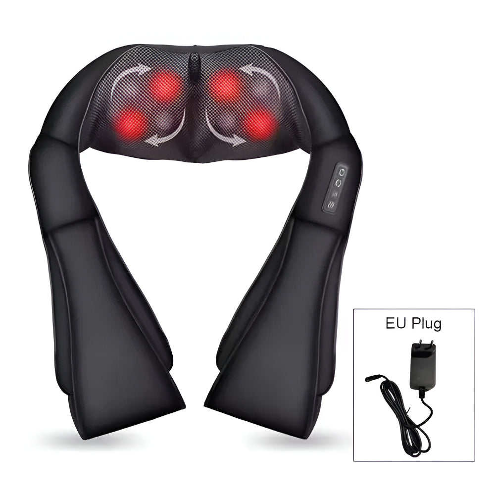 Massageador de Pescoço Shiatsu Elétrico para Uso Doméstico e Veicular