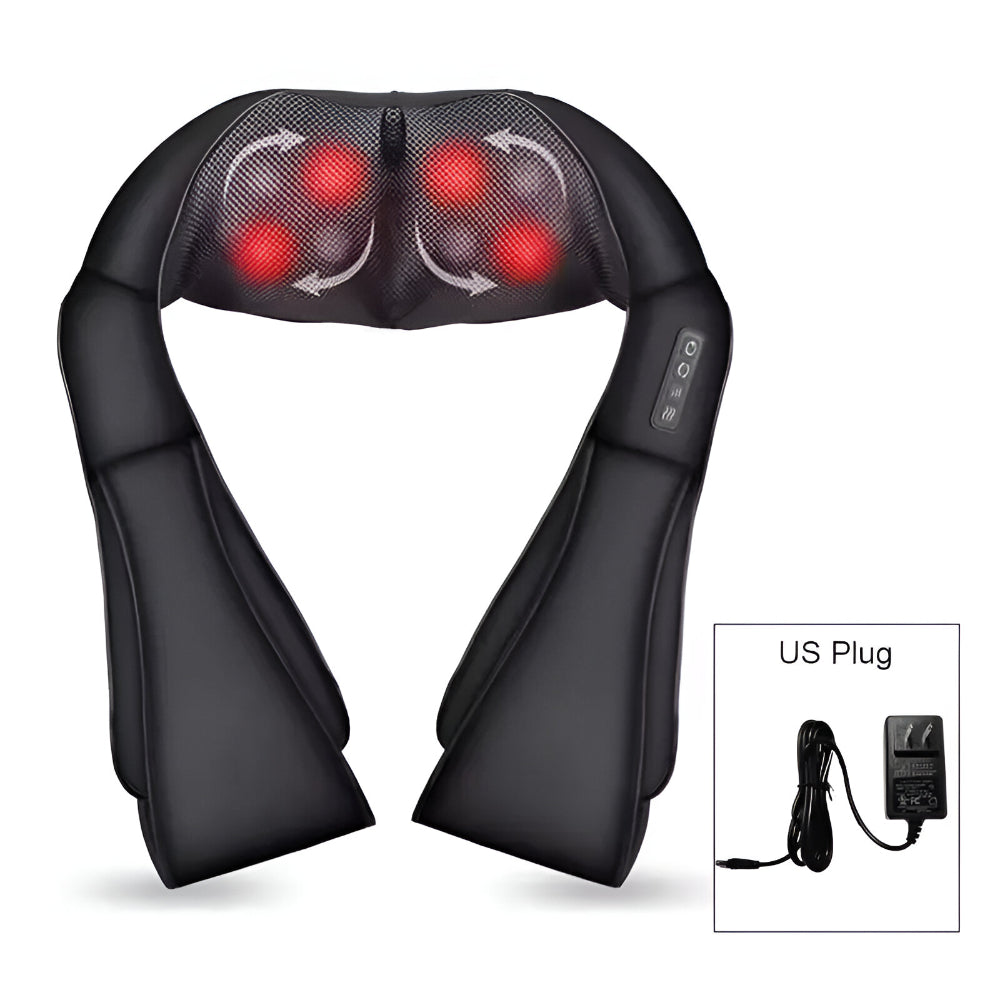 Massageador de Pescoço Shiatsu Elétrico para Uso Doméstico e Veicular