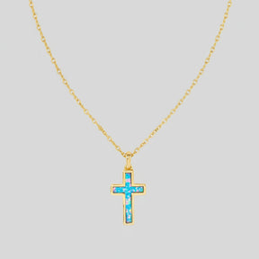 Colar com Pingente de Cruz Presente de Dia das Mães Joia Dourada Minimalista