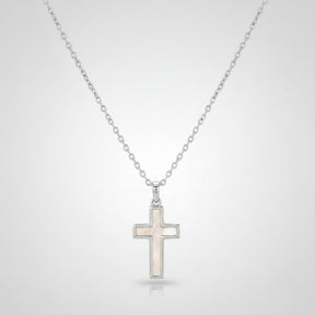 Colar com Pingente de Cruz Presente de Dia das Mães Joia Dourada Minimalista