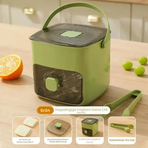 Ice Cube Tray with Push Function – 48 Cubes No-Spill & Easy Release Design