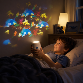 Projetor de Luz Noturna Luminária Oceano Giratória