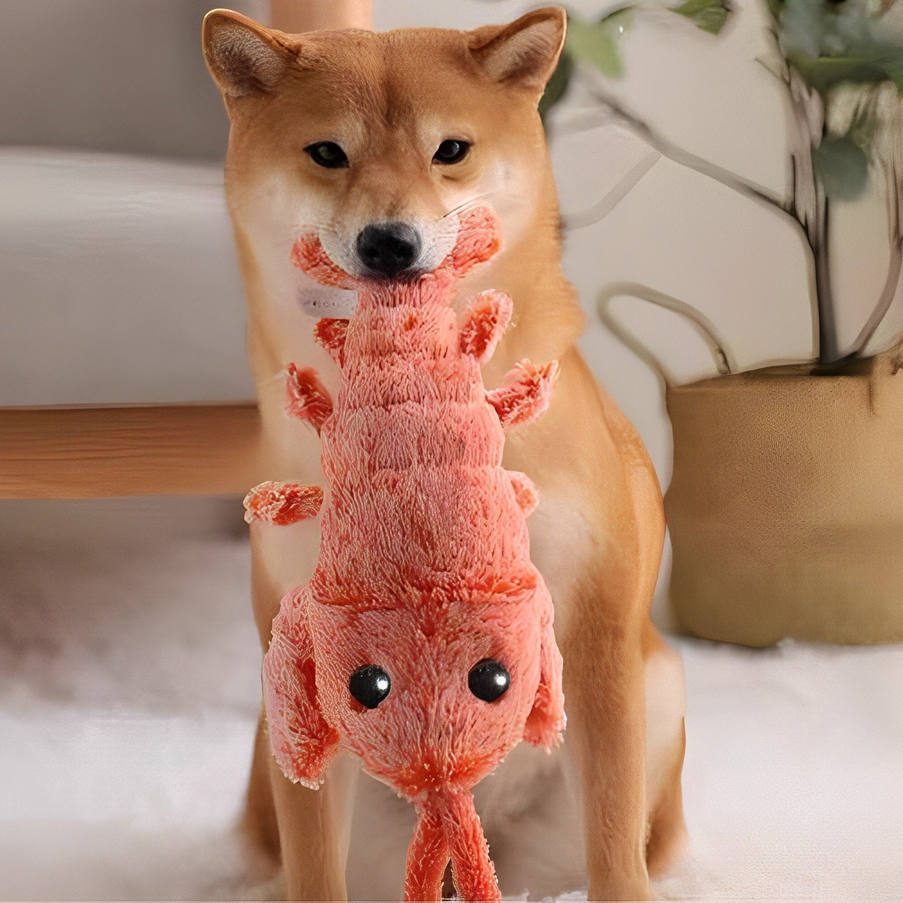 Brinquedo Interativo para Cães Lagosta de Pelúcia