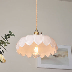 Luminária Pendente de Flores Vintage | Lustre de Vidro Colorido